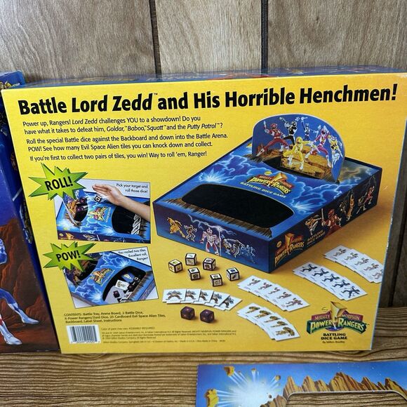 Vintage Power Rangers Battling Dice Game Rare Milton Bradley 1994‎ Complete - Picture 13 of 16